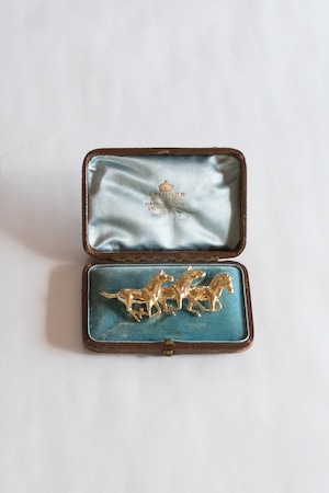 【Run Rabbit Run Vintage】BJ Beatrix 3 horses brooch
