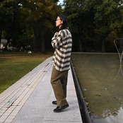 INTERIM(インテリム)KID MOHAIR ALPACA SHAGGY CARDIGANスタイル