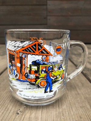 Gulf Oil Collectors Series Glass ''Great Depression Years'' Mug/ガルフ オイル コレクションシリーズ マグカップ グラス 世界大恐慌