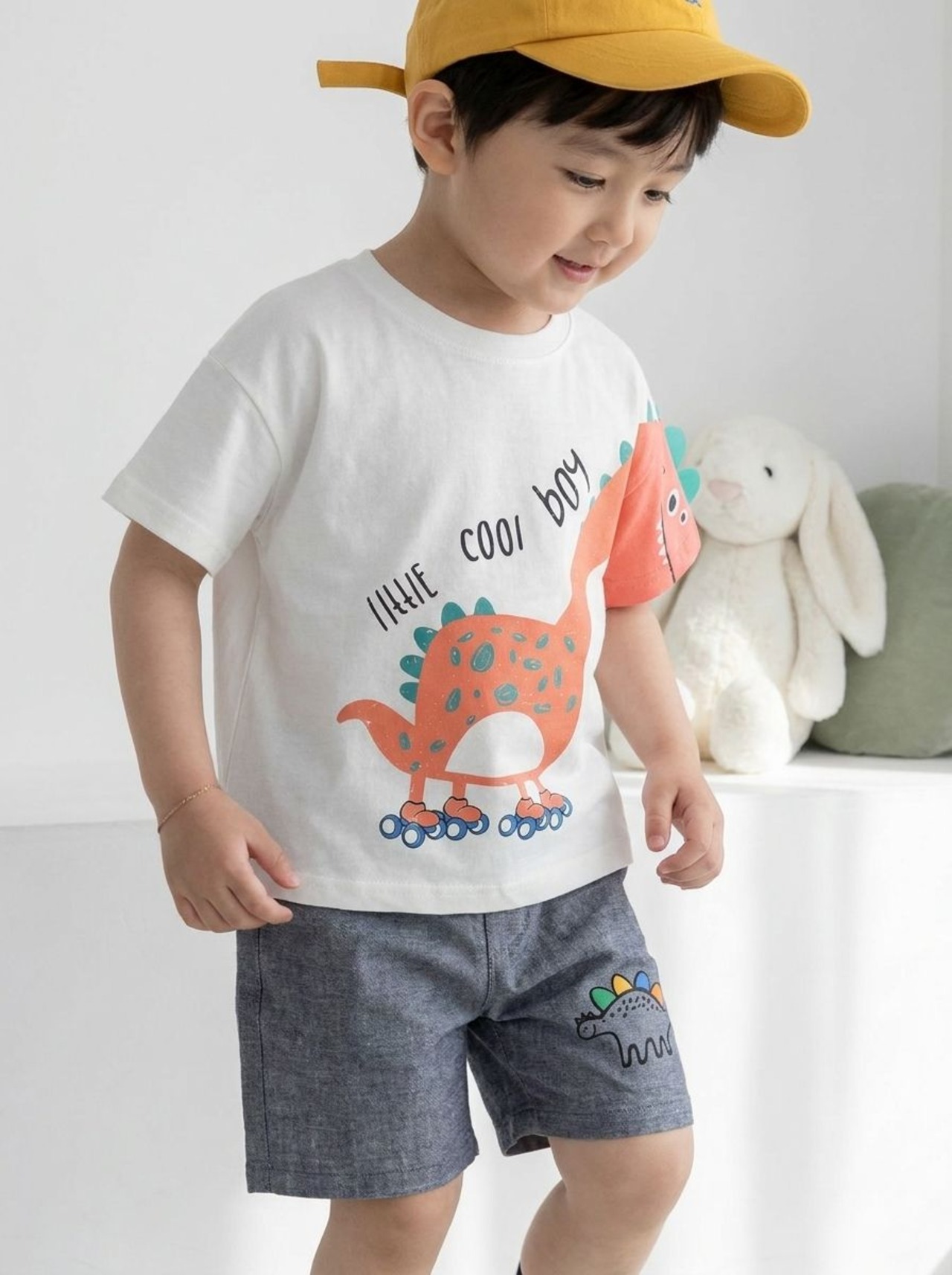 [Orangemom] Dinosaur Foam Span Pants / [오렌지맘] 공룡발포span바지