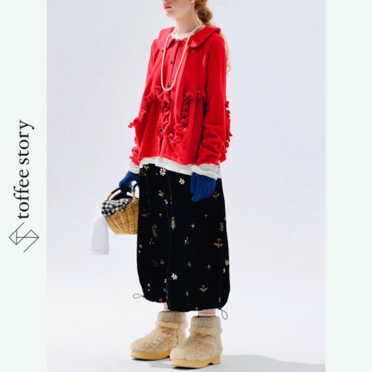 【2olor】波をまとうフリルカーディガン 《i0794》