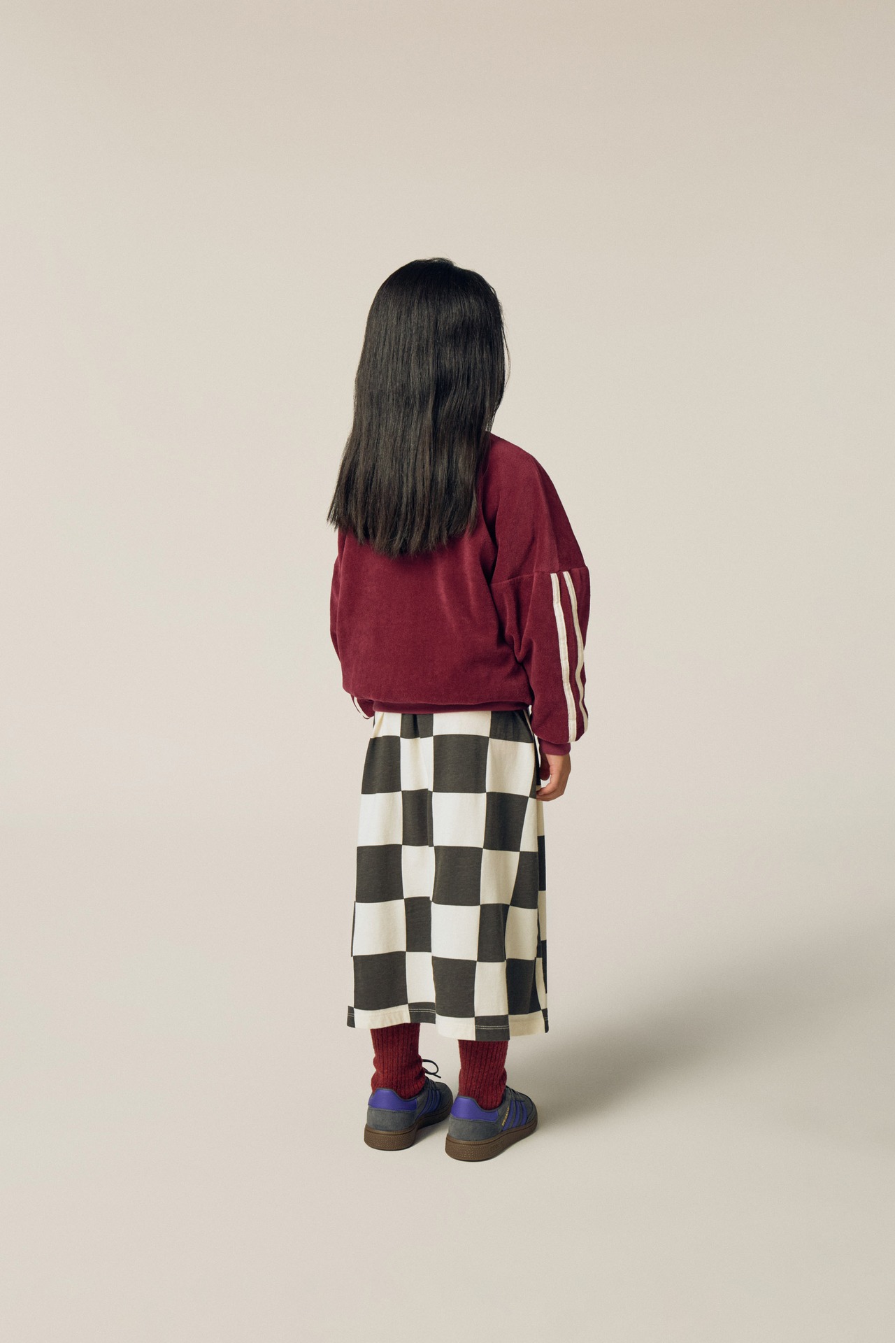 the campamento/Burgundy Color Block Sweatshirt