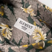 90s SIMPLE LIFE シンプルライフ ELEMENT エレメント 総柄 半袖シャツ サイズ M /メンズ/グレー系/レナウン/ビンテージ