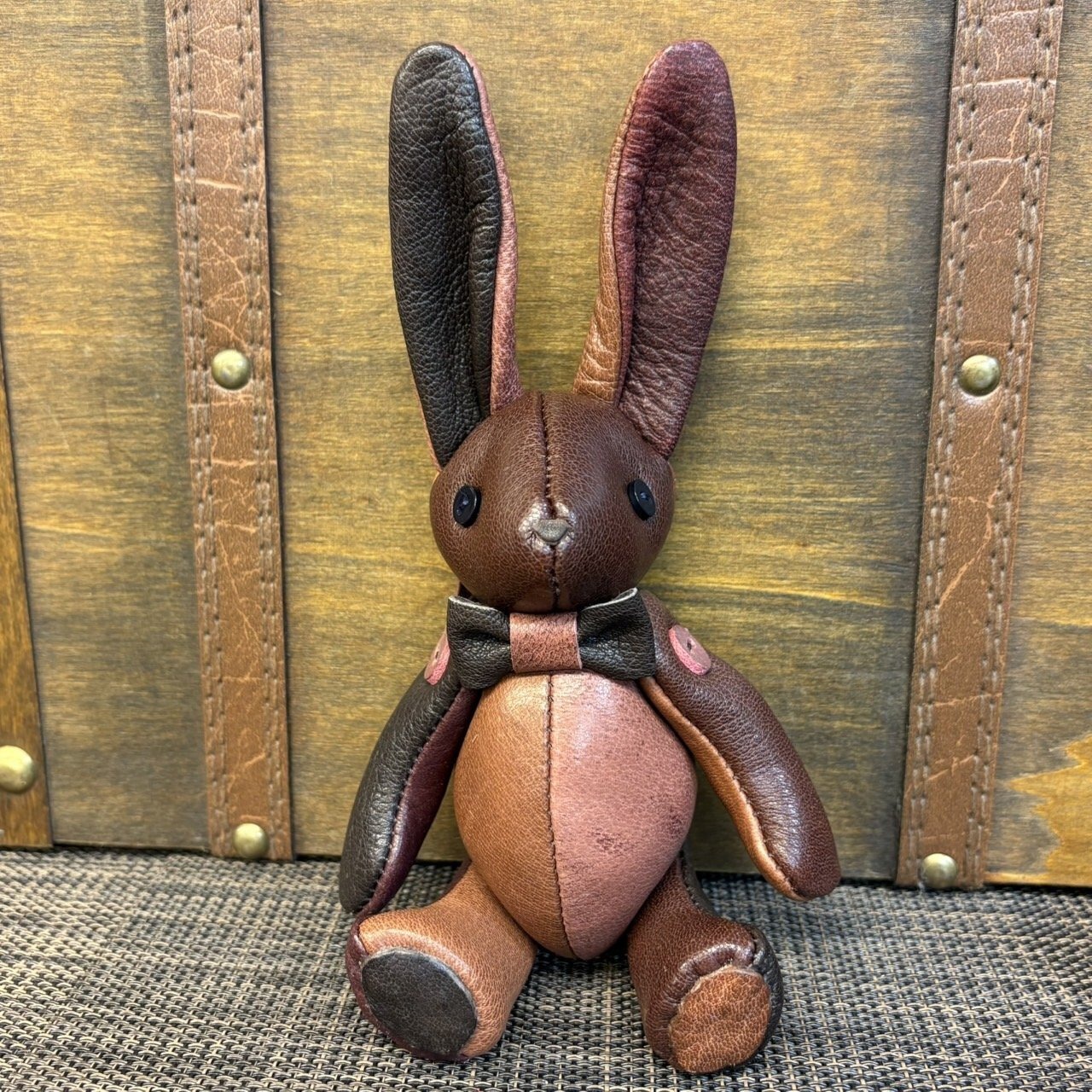 【ジビエレザー鹿革】ベルラビ★マイスターの手作り「ベルズラビット」カラフルブラウン×ワイン系　写真の1点販売です