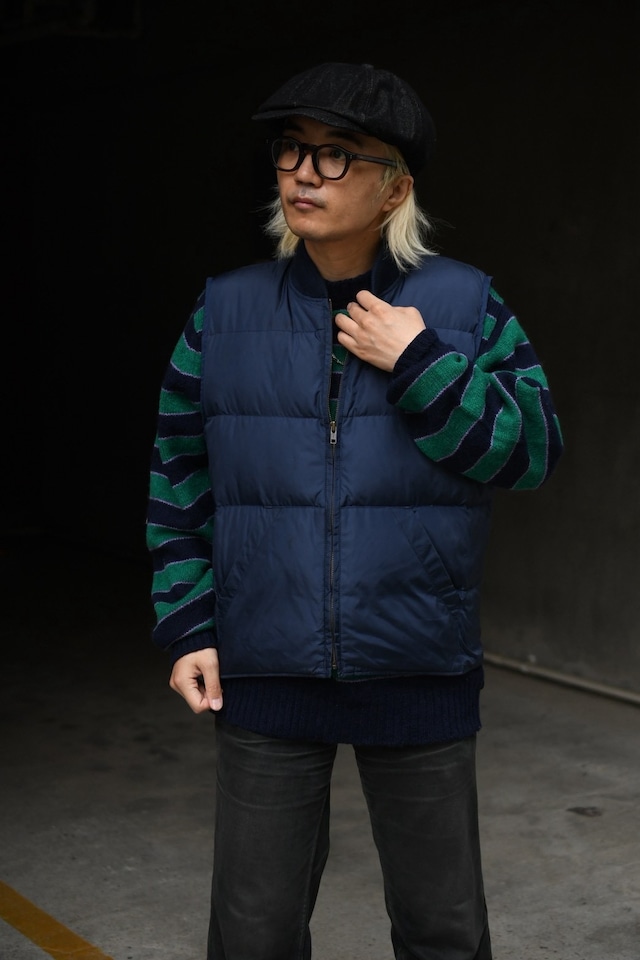 OK/80's "Eddie Bauer" quilting nylon goose down vest