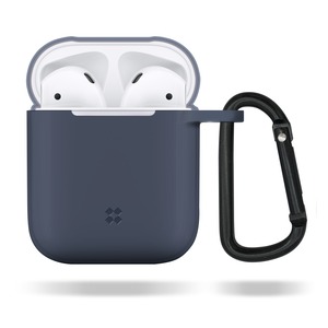 CaseStudi ケーススタディ ULTRASLIM AirPods Case 2018 エアーポッズ シリコン ケース ネイビー カラビナ 国内正規品