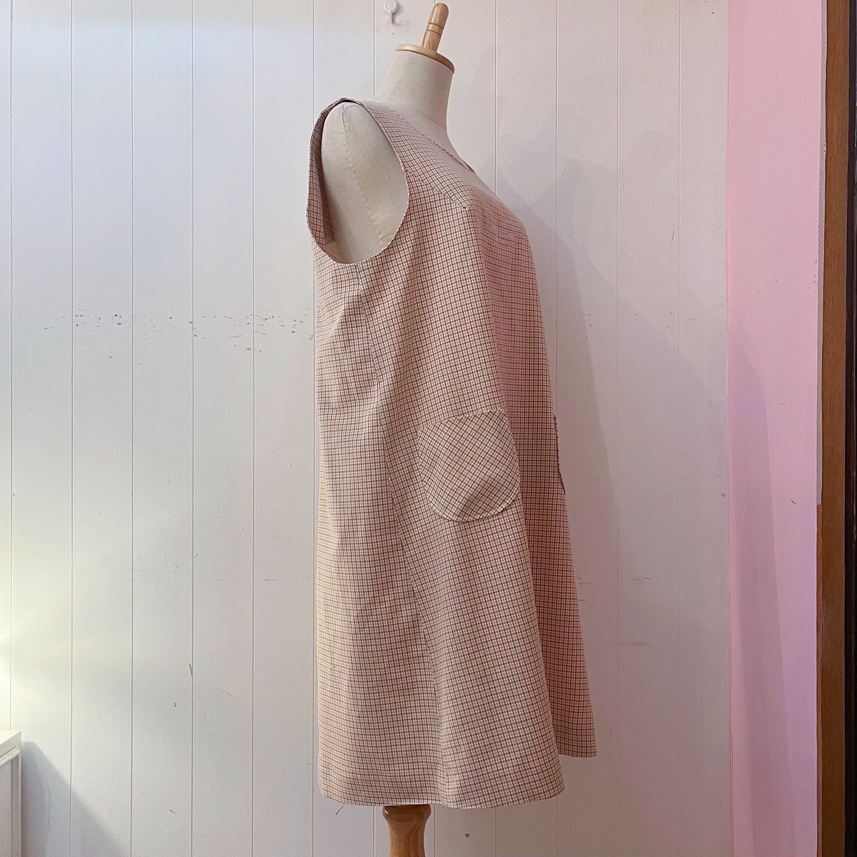 marie claire / yellow check one-piece