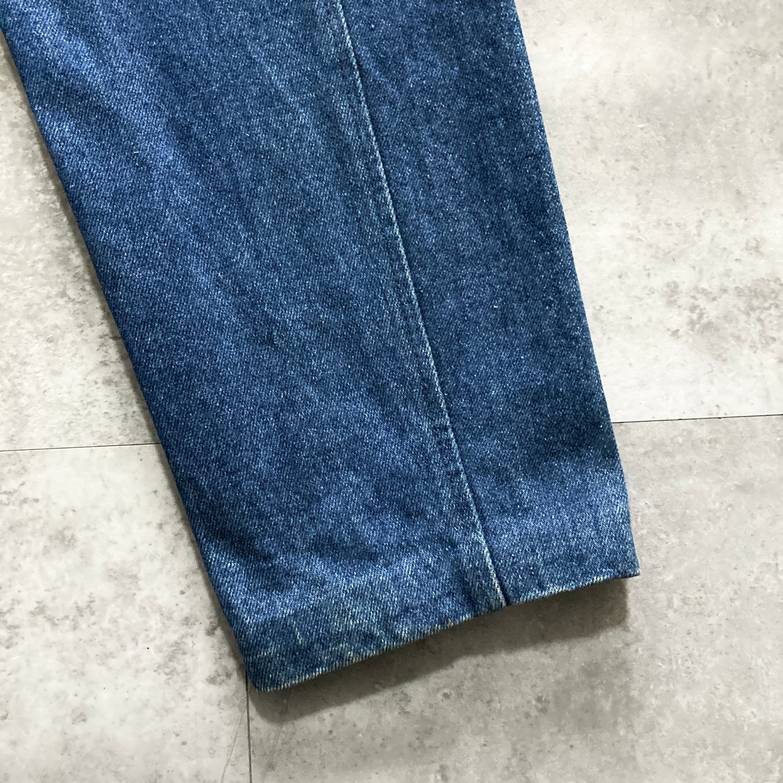 80s】Eddie Bauer エディーバウアー 表記L 黒タグ デニム テーラード