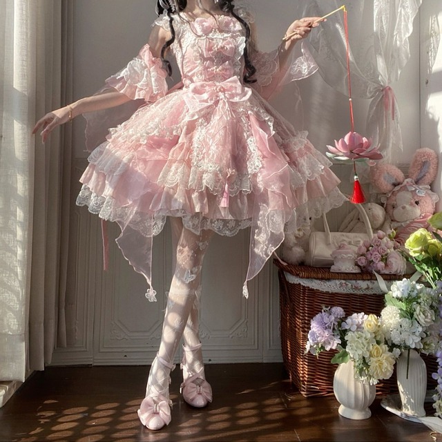 花霞フェアリーレースドレスセットアップ：JSK