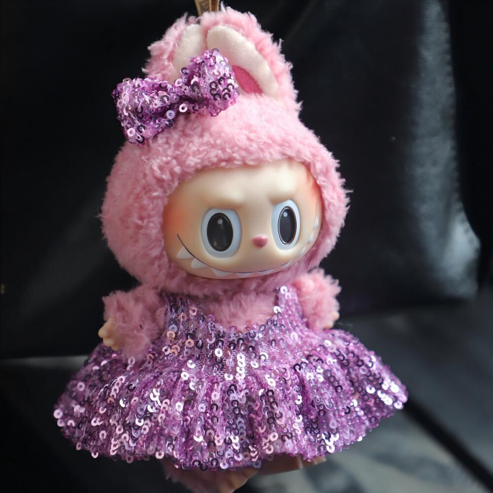 ラブブ 1-3代対応 パーティー 手作り キラキラ ワンピース＋リボン