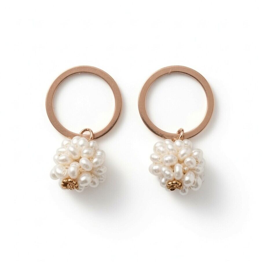 パールピアス04..by6senseピアス