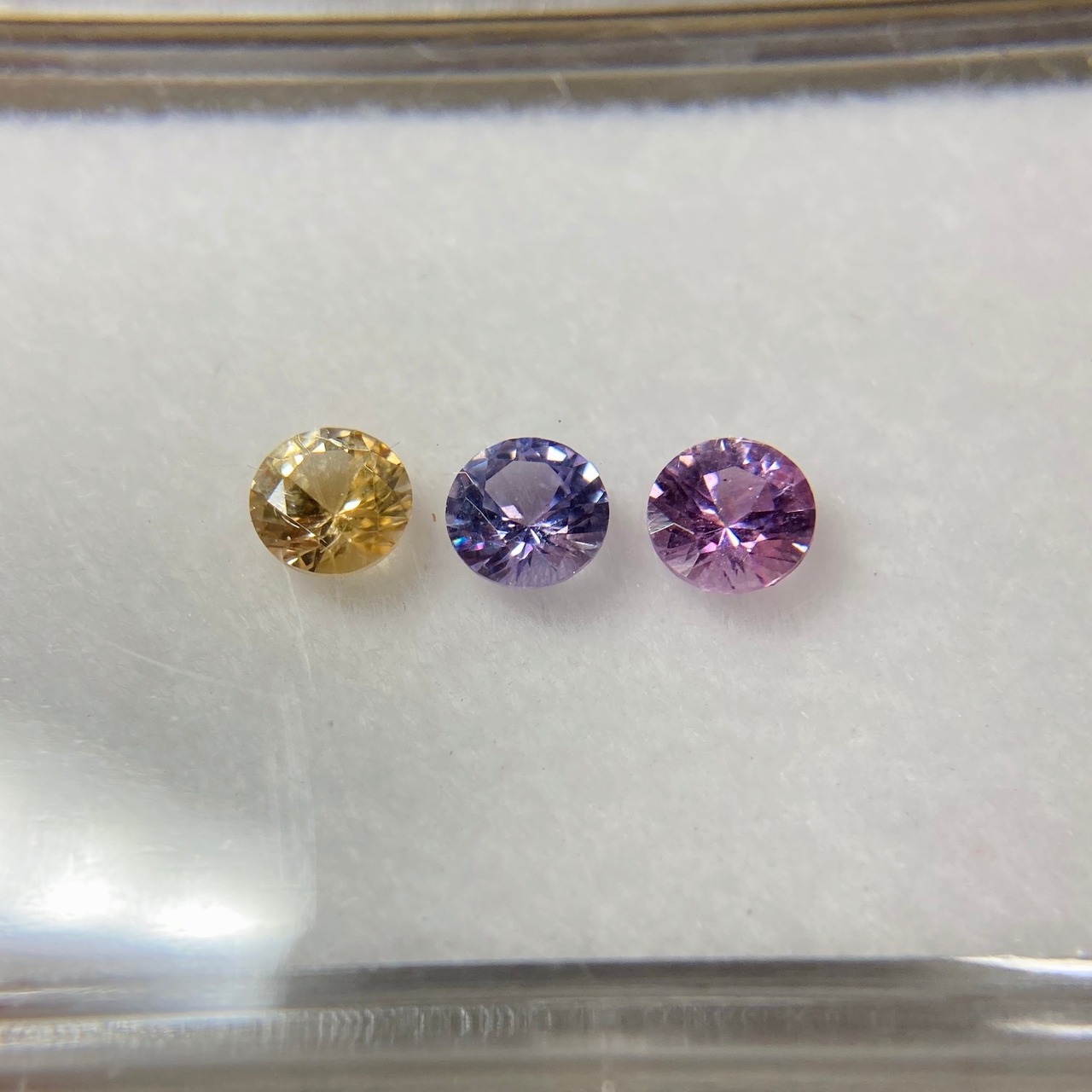 サファイア ラウンドカット 約3.5mm 3点セット No.2