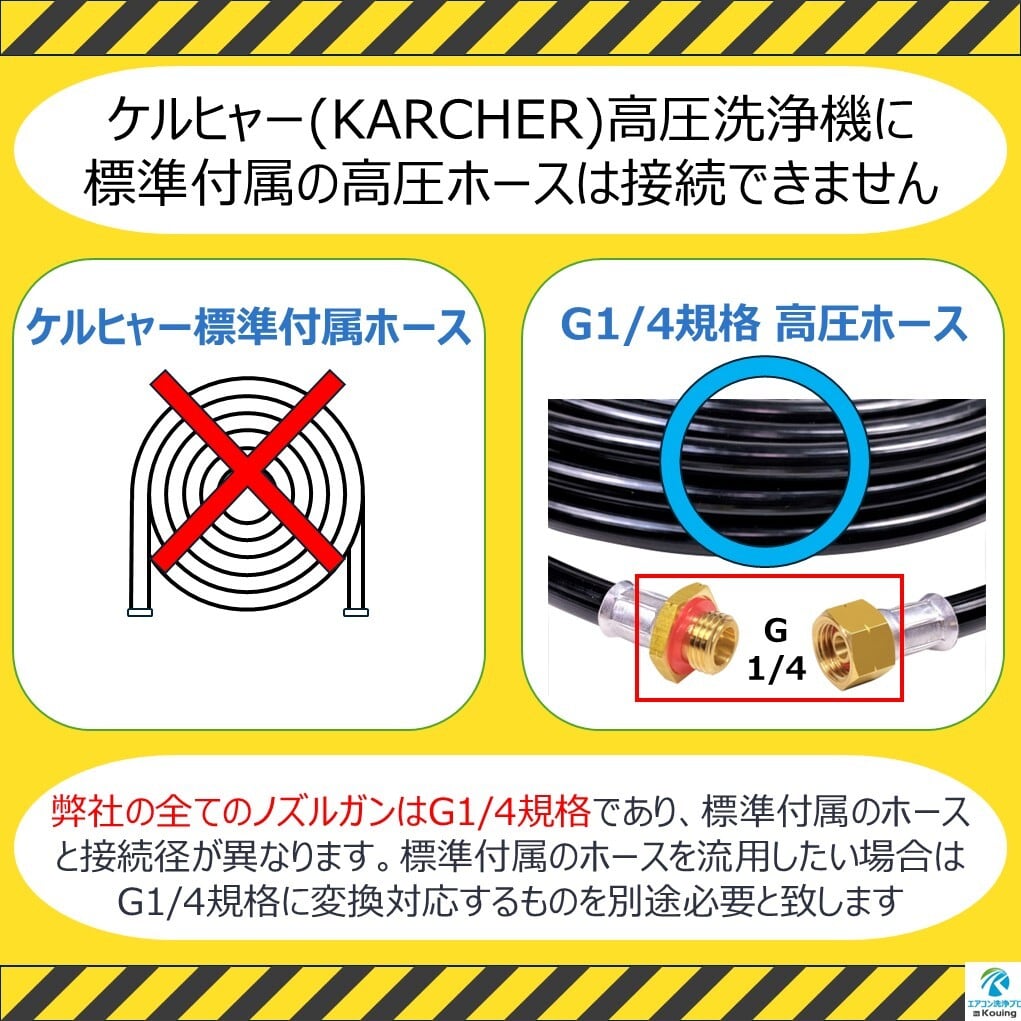 ケルヒャー 用 エアコン洗浄 ノズルガン 握り式 360°回転式 エアコン