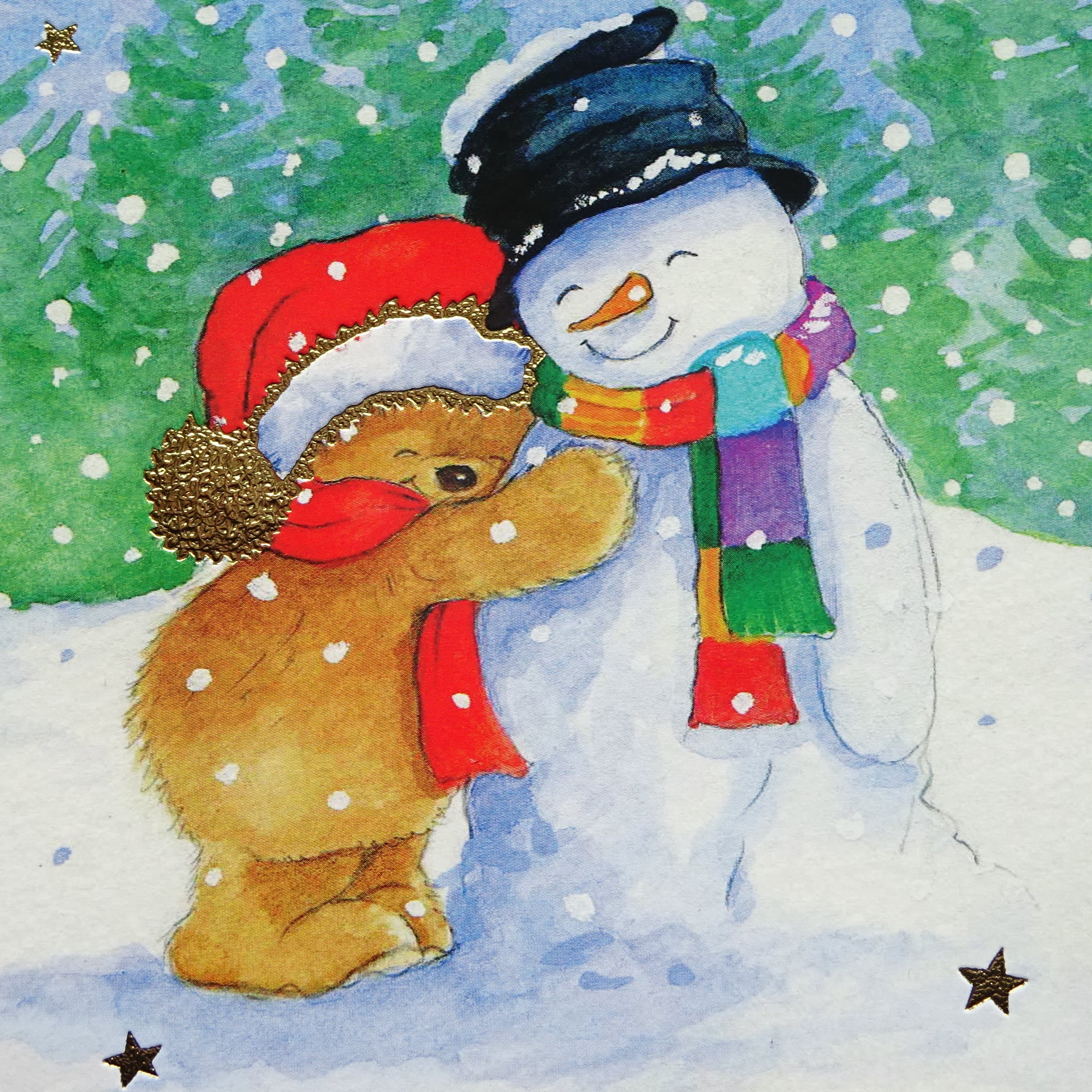 クリスマス ポストカード EDWARD BURNS LAG-1991 LUKA スノーマン