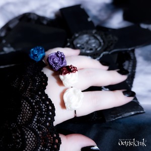 深海薔薇リング（fog）｜KRAKEN Bubble Rose Ring