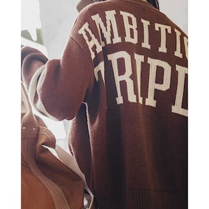 Vneck Loose Sweater Knit Cardigan 125568