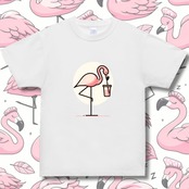 T-shirt -フラミンドリンキングB 4103