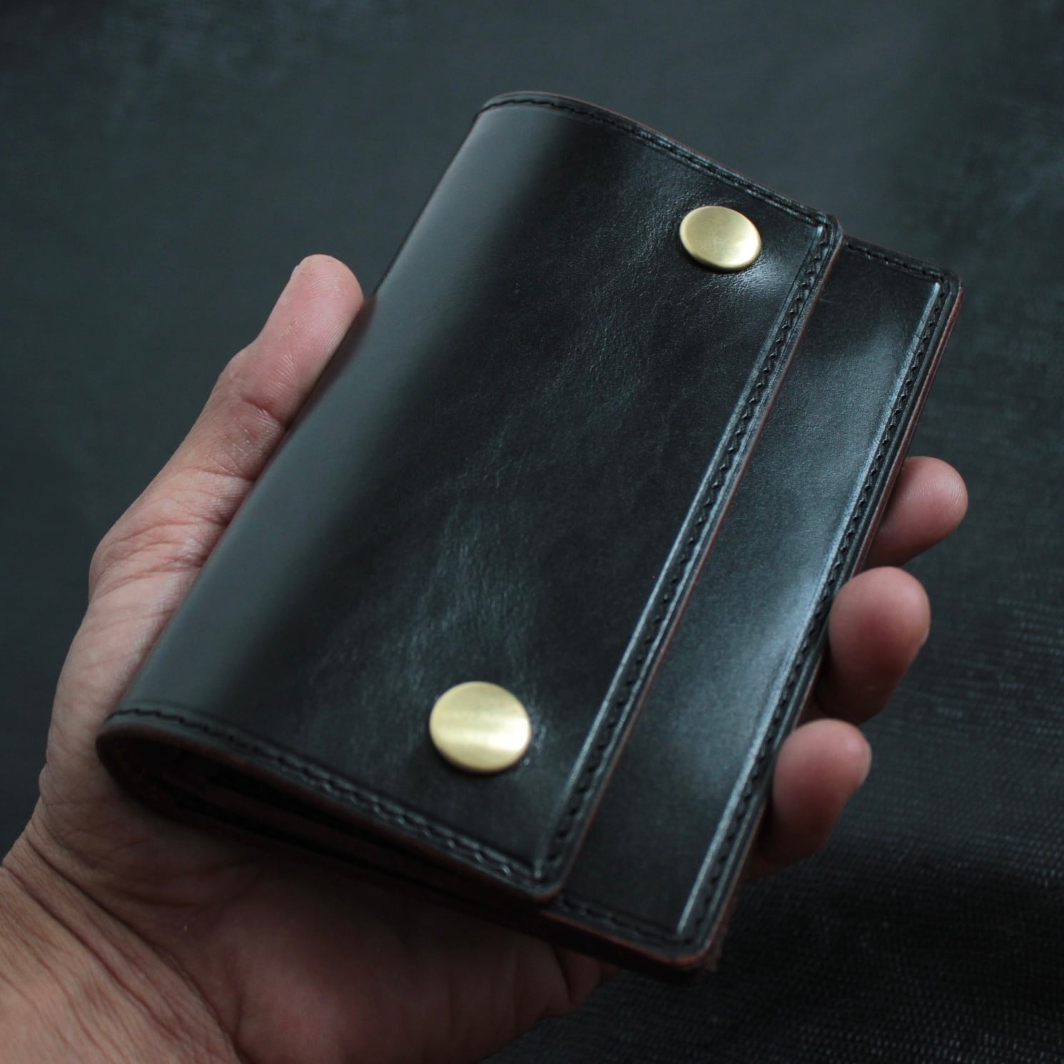 感謝価格／在庫限り】ミドルトラッカーウォレット 茶芯ブラック （R5  