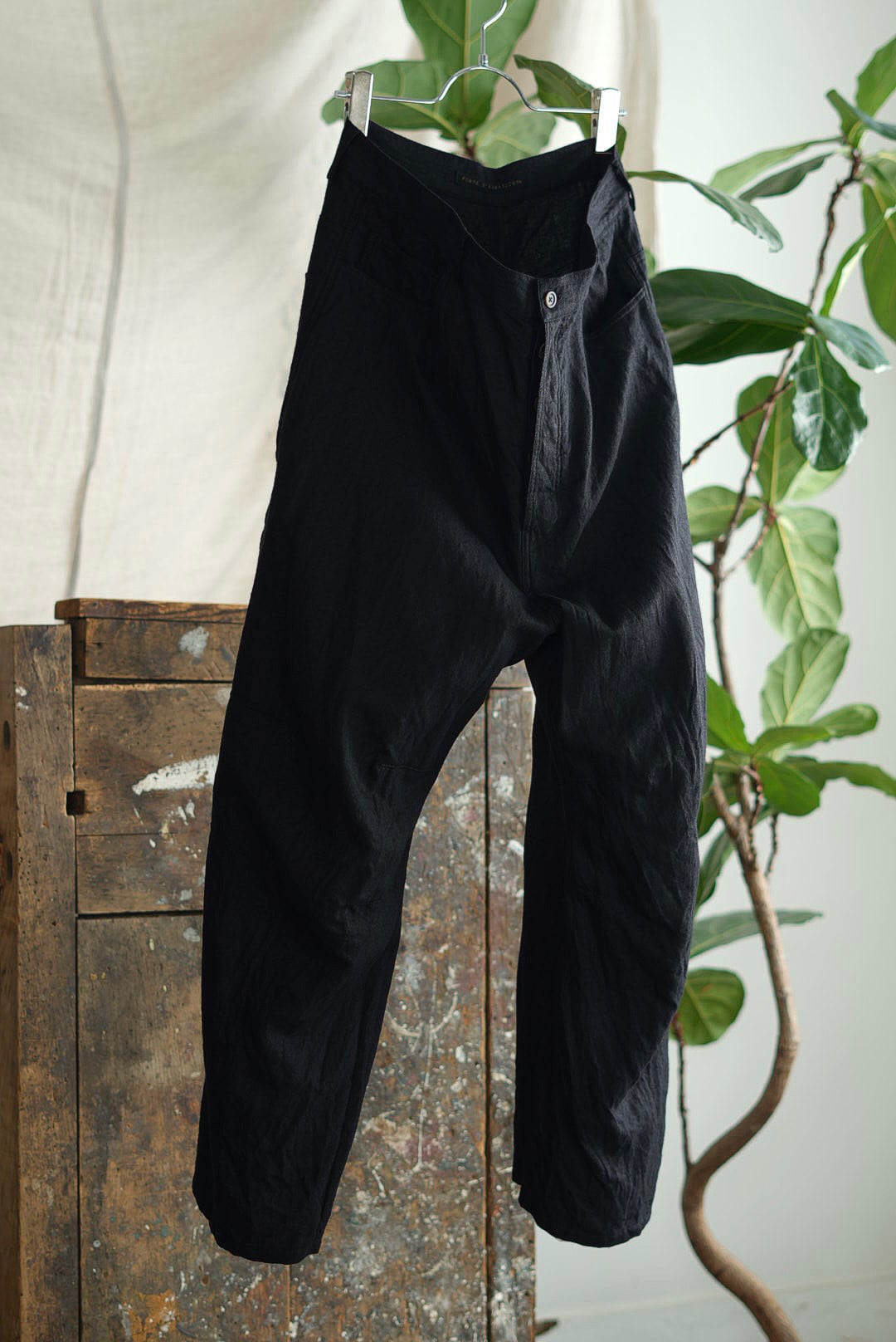 FORME D'EXPRESSION - BAGGY 5 PKT PANTS SKEWED / BLACK