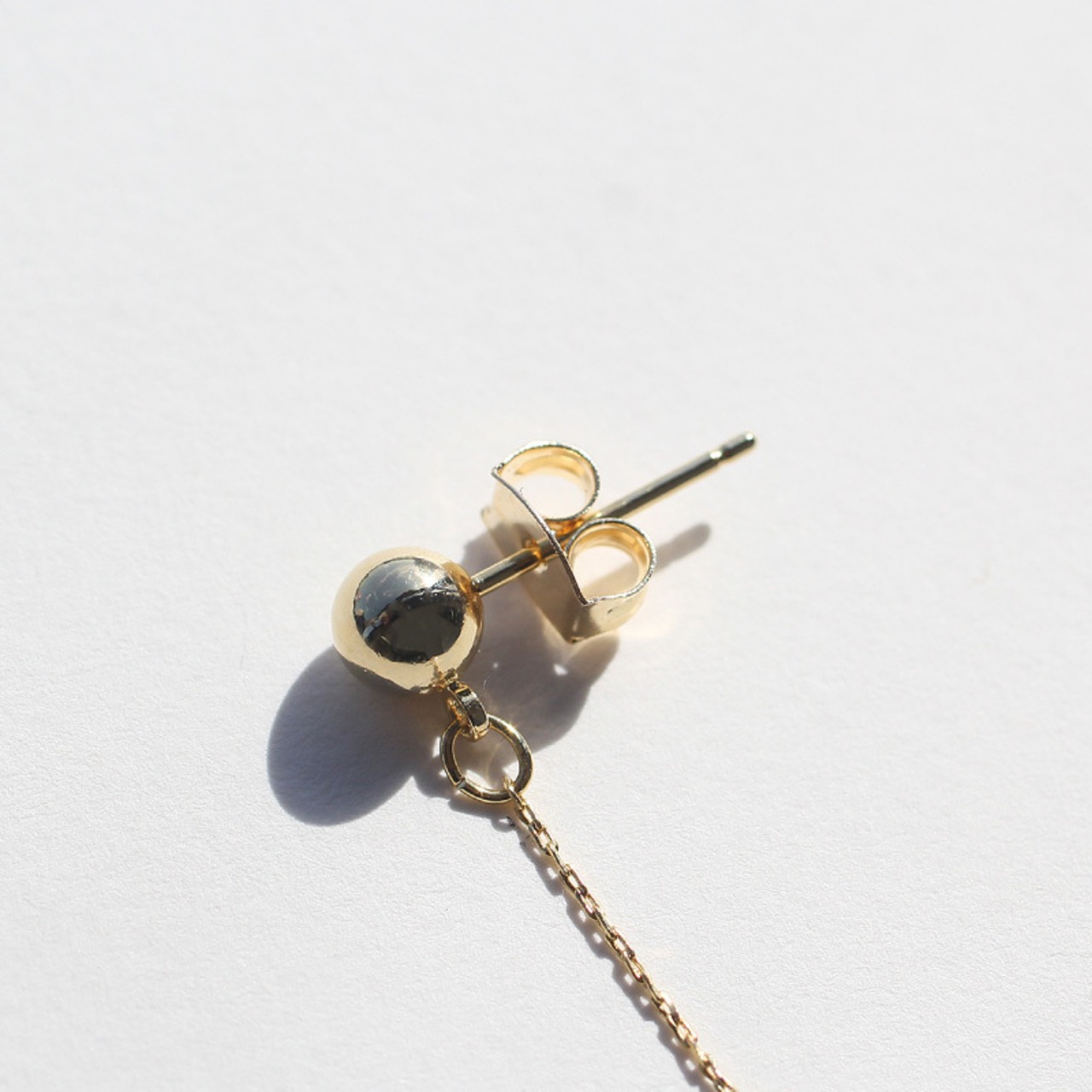 【ネコポス便】淡水ロングパールピアス　1755