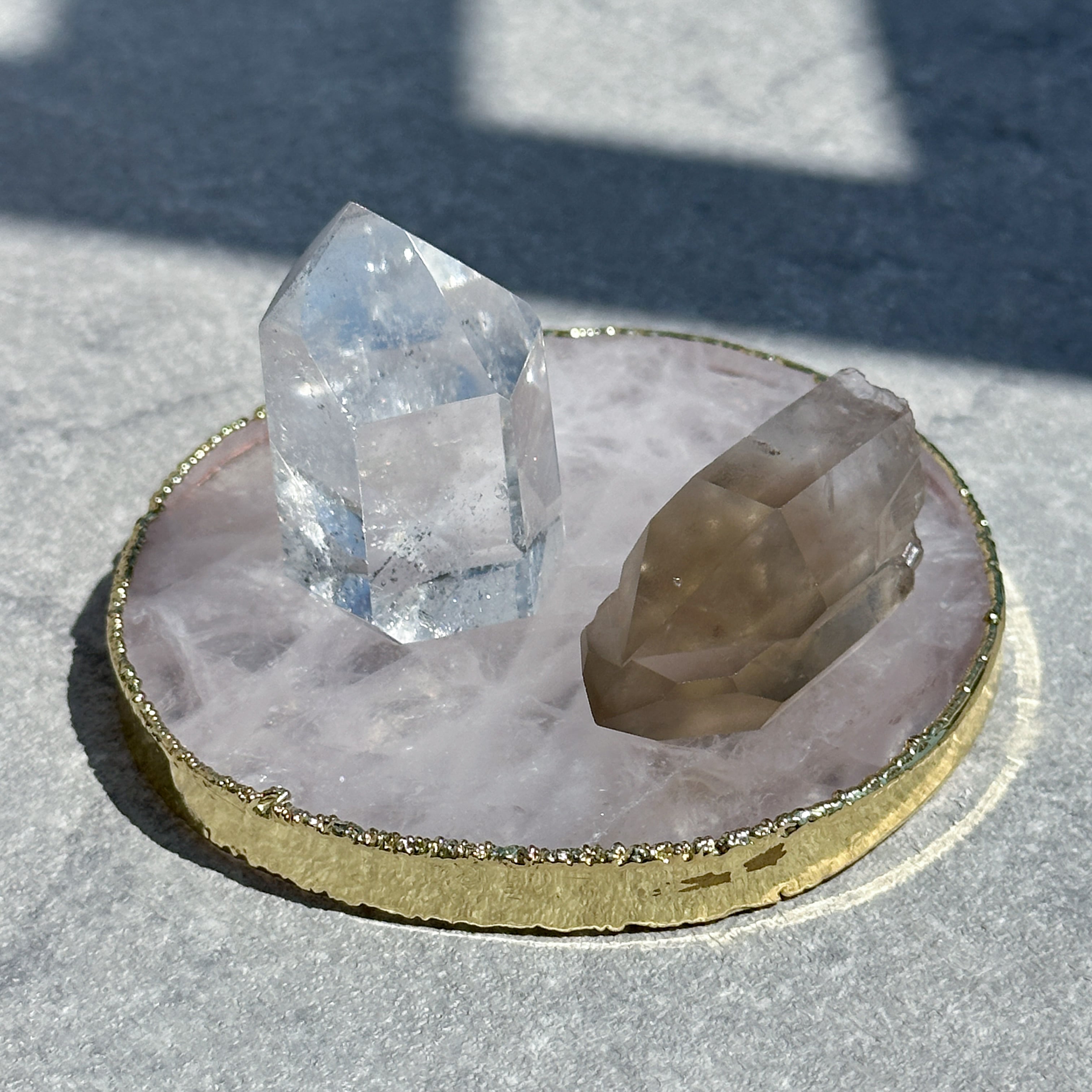 ローズクォーツコースター・丸型 02小◇Rose Quartz Coaster◇天然石