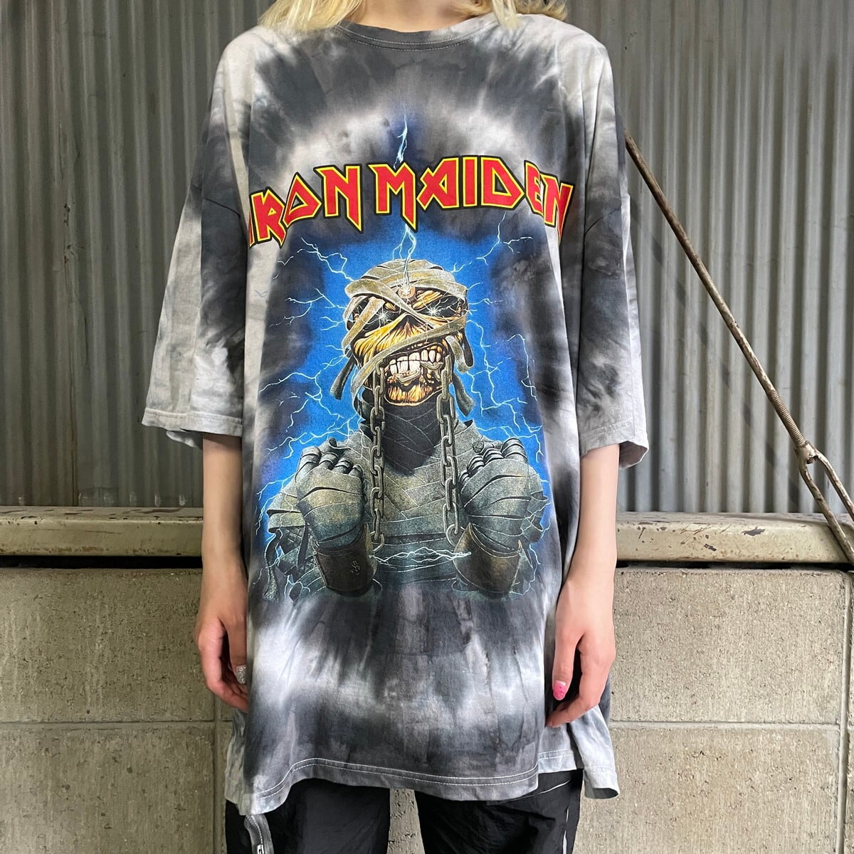 Tシャツ　アイアンメイデン　スカル　　激レア　タイダイ　お洒落