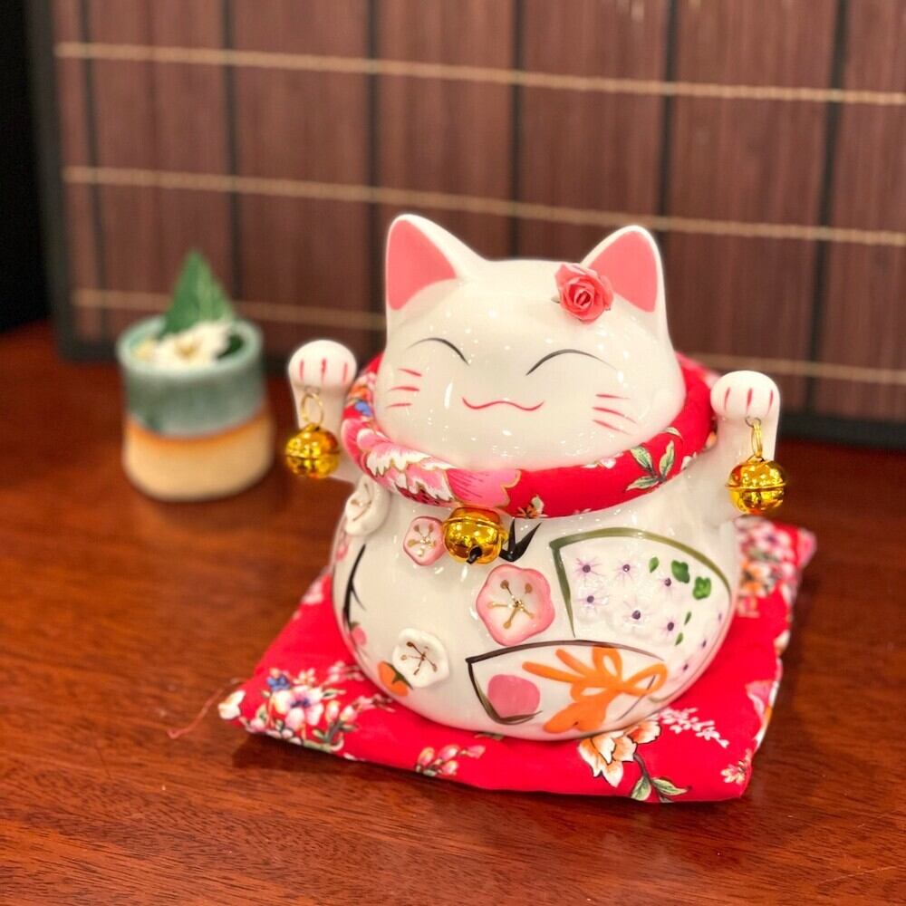 開運招福　キティ　ストラップ　健康運　根付け　ハローキティ　まねきねこ　招き猫 開運招福 キティ ストラップ 健康運 根付け ハローキティ