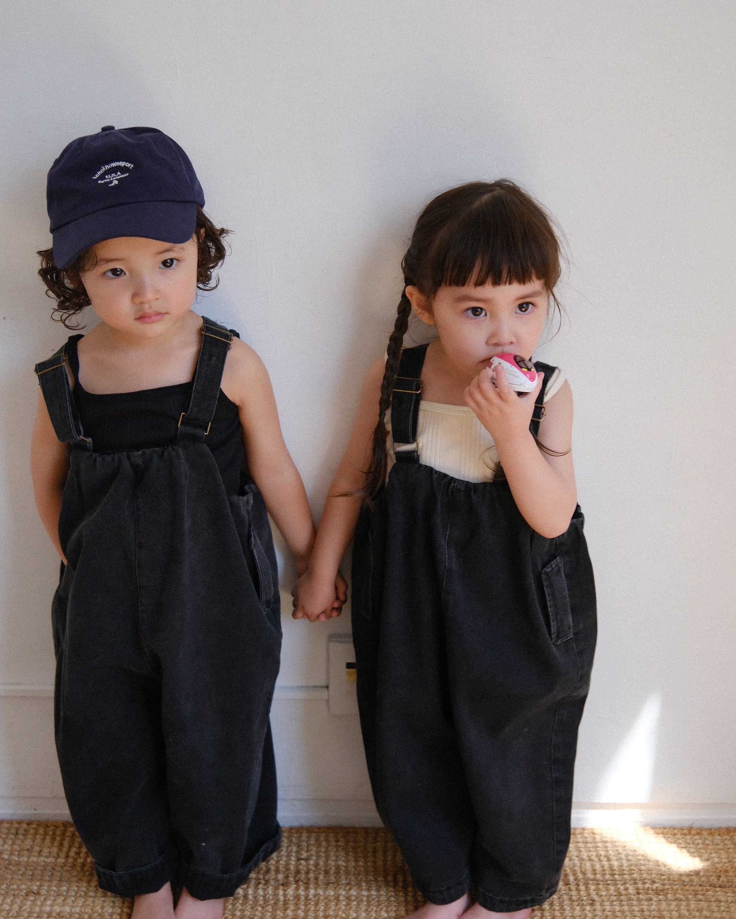 wide denim salopette | chaisy