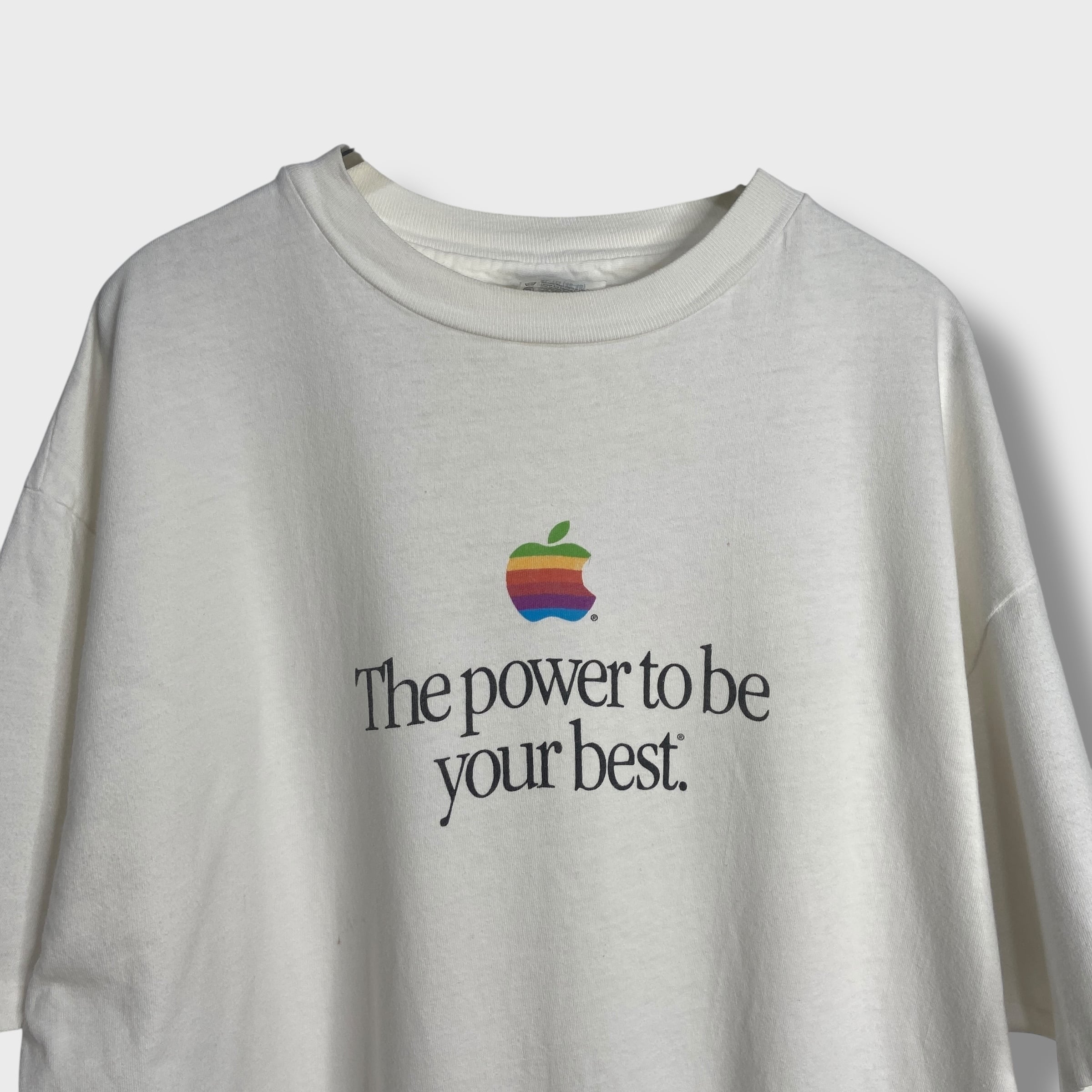 90s USA製 Apple アップル 企業ロゴTシャツ 企業T ホワイト XL | 古着