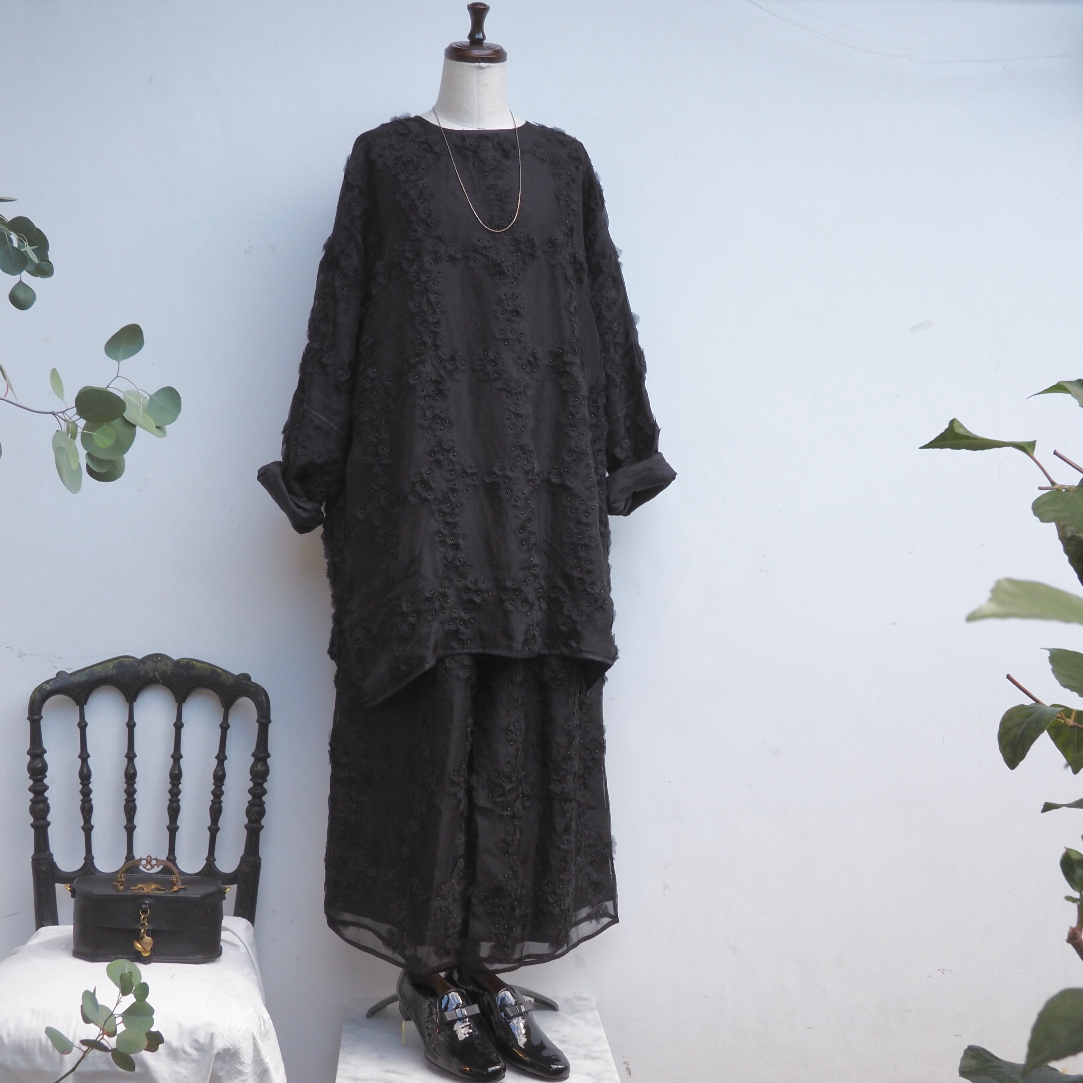 BUNON/Flower Layered SilkTunic/シルクチュニック
