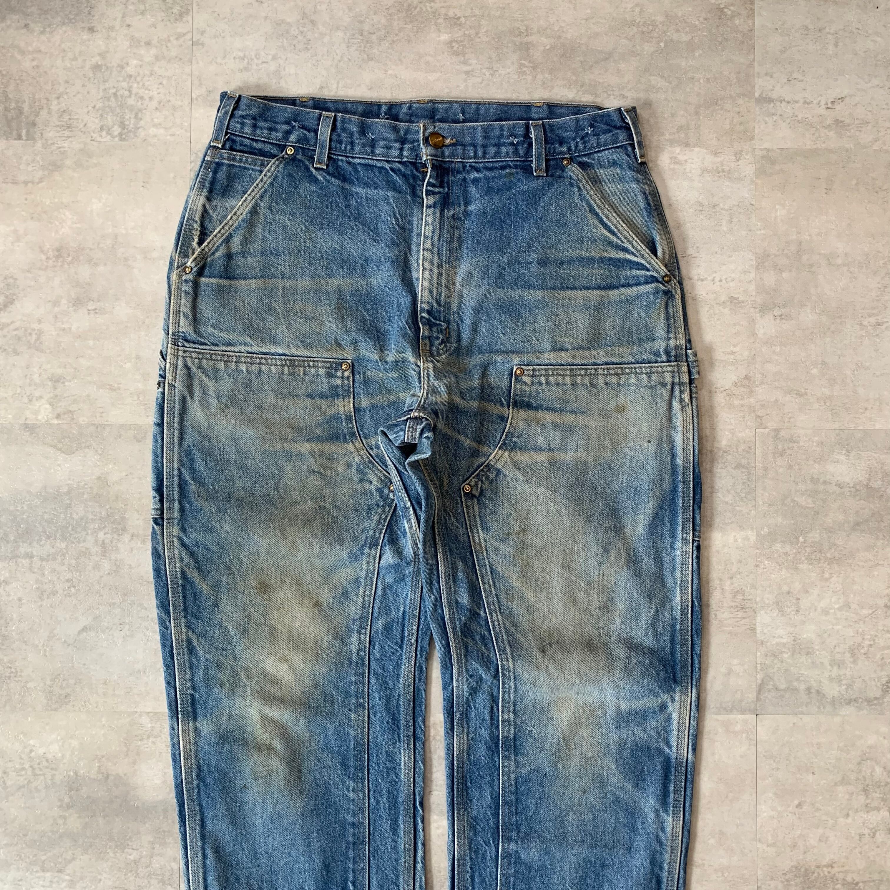 carhartt カーハート ダブルニー デニムパンツ 雰囲気系 鬼ヒゲ carhartt カーハート ダブルニー デニムパンツ 雰囲気系 鬼ヒゲ