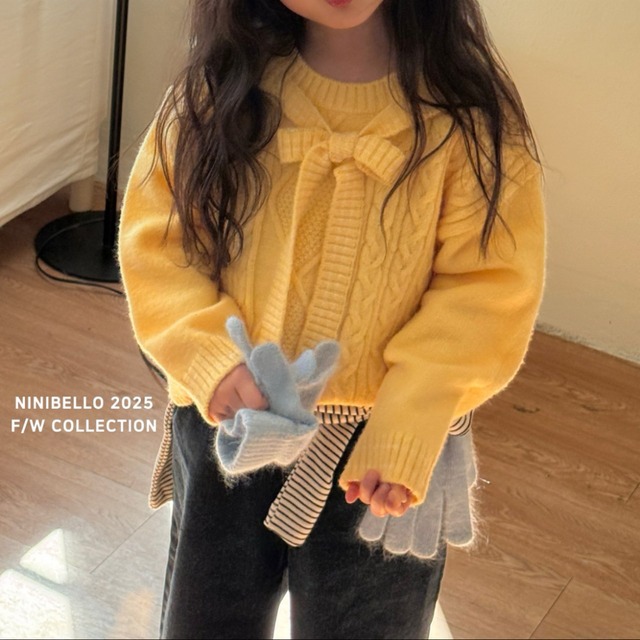 《予約》ninibello ¨ chacha cape knit set