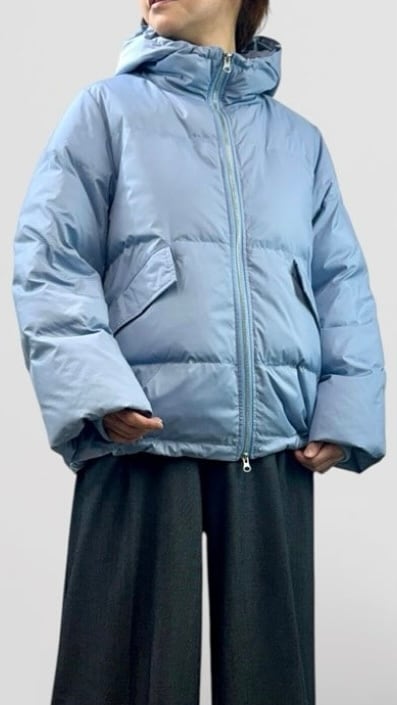 QTUME LIMONTA ダウンショートコート No.550-24535 ライトブルー クチューム 9号