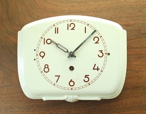 ドイツ製 陶器フレーム 手巻き壁時計 ゼンマイ式 ヴィンテージ 壁掛け時計 アンティーク ig1625