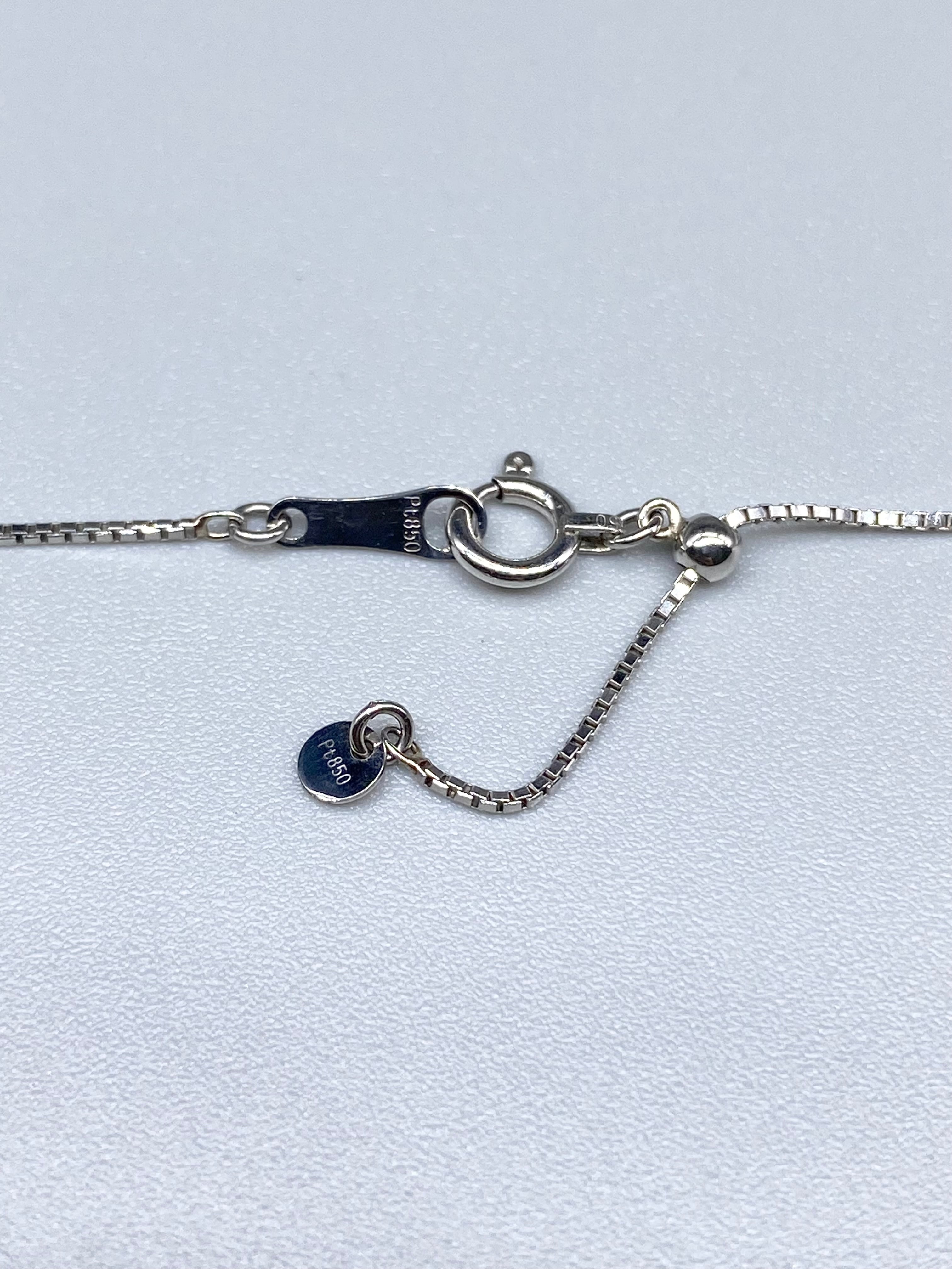 ロードクロサイト 1.58ct / ダイヤモンド 0.14ct Pt900/850 ネックレス