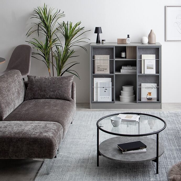 【幅96cm】 スライド収納付本棚ラック