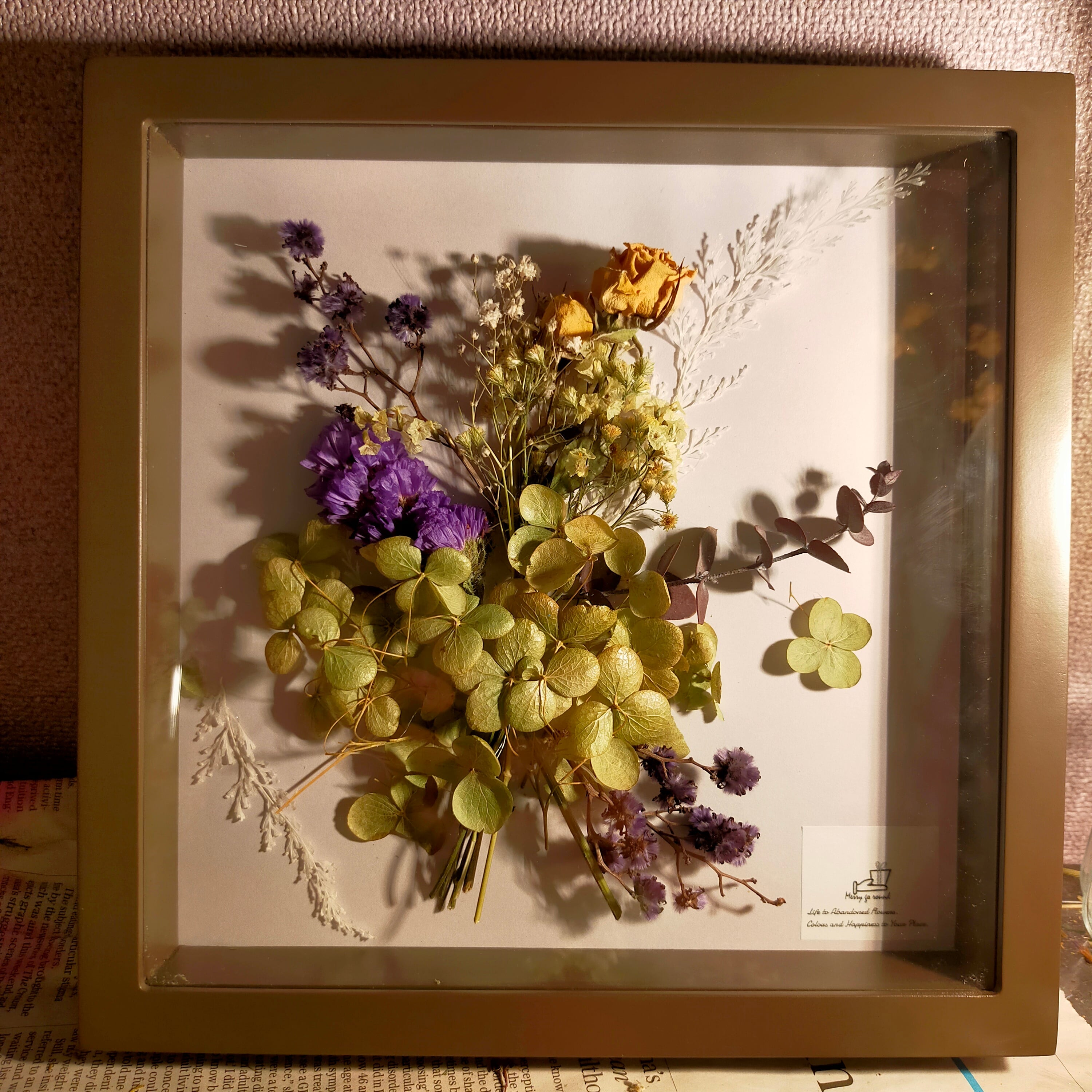 ブーケアートフレームSS【Dried flowers Bouquet art frame SS】