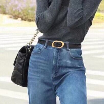 バックル レザー調 スタンダード ベルト L1052