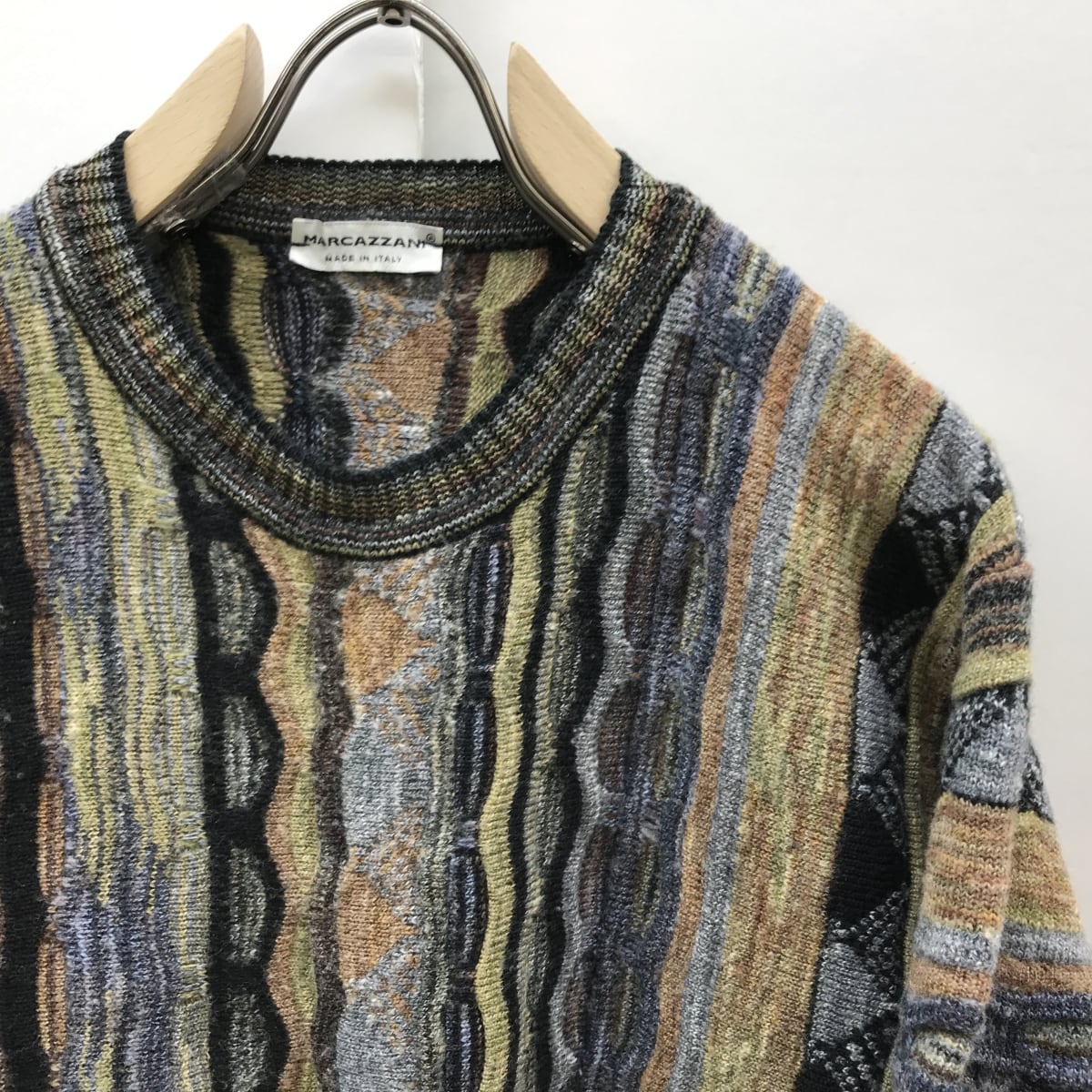 新着 極美品 総柄ニット 民族柄 厚手 ビンテージデザインニット COOGI