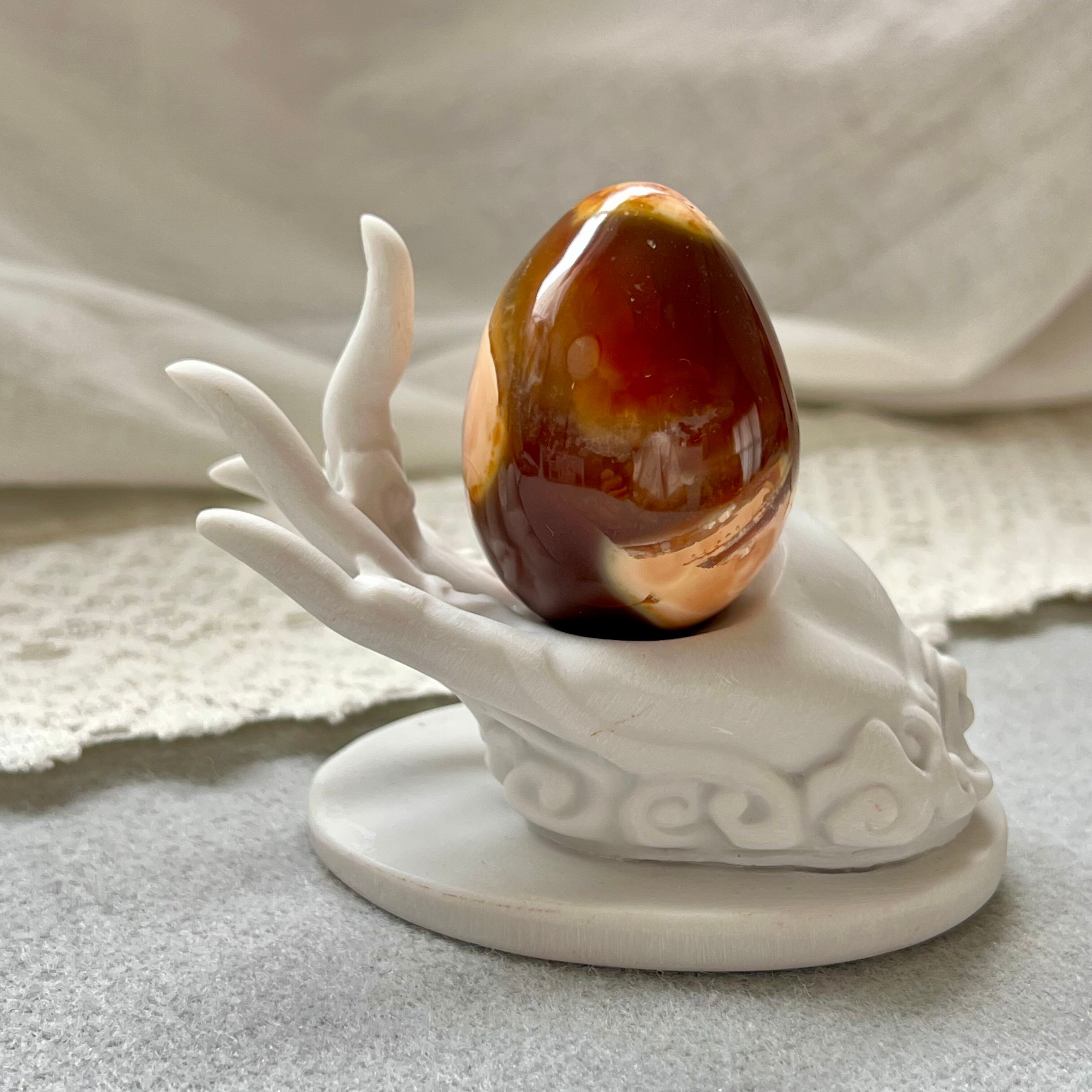 希少 インド産 ガーネットインヌーマイト】蛇 置物 一点物 早い者勝ち