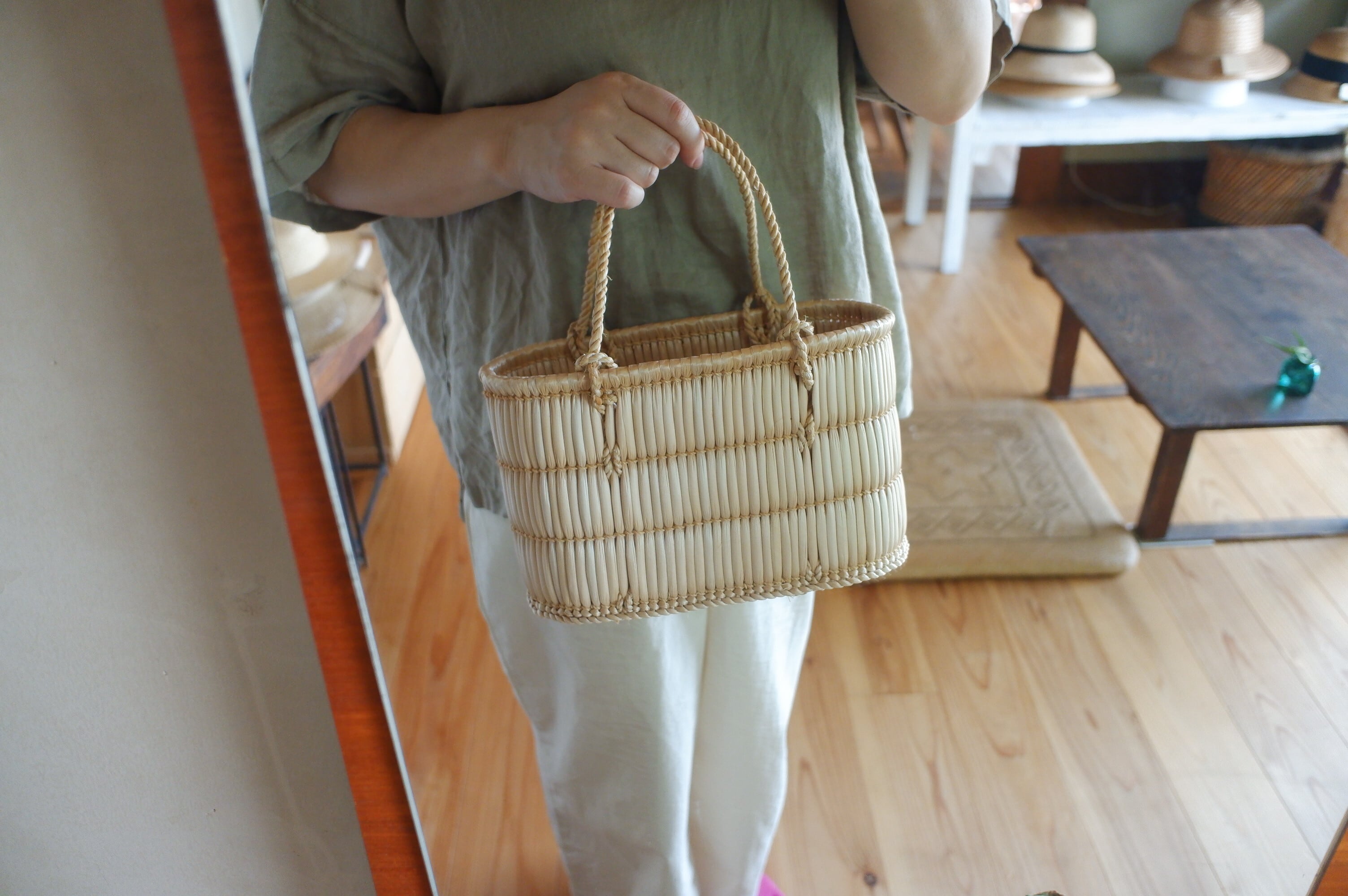 蒜山がま細工 手提げ ミニ | 木琴堂