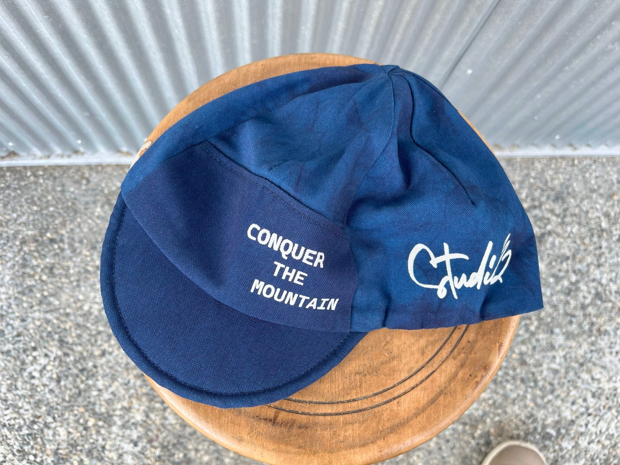 Run cap Type-11 (Natural indigo cotton canvas) Murakumo blue
