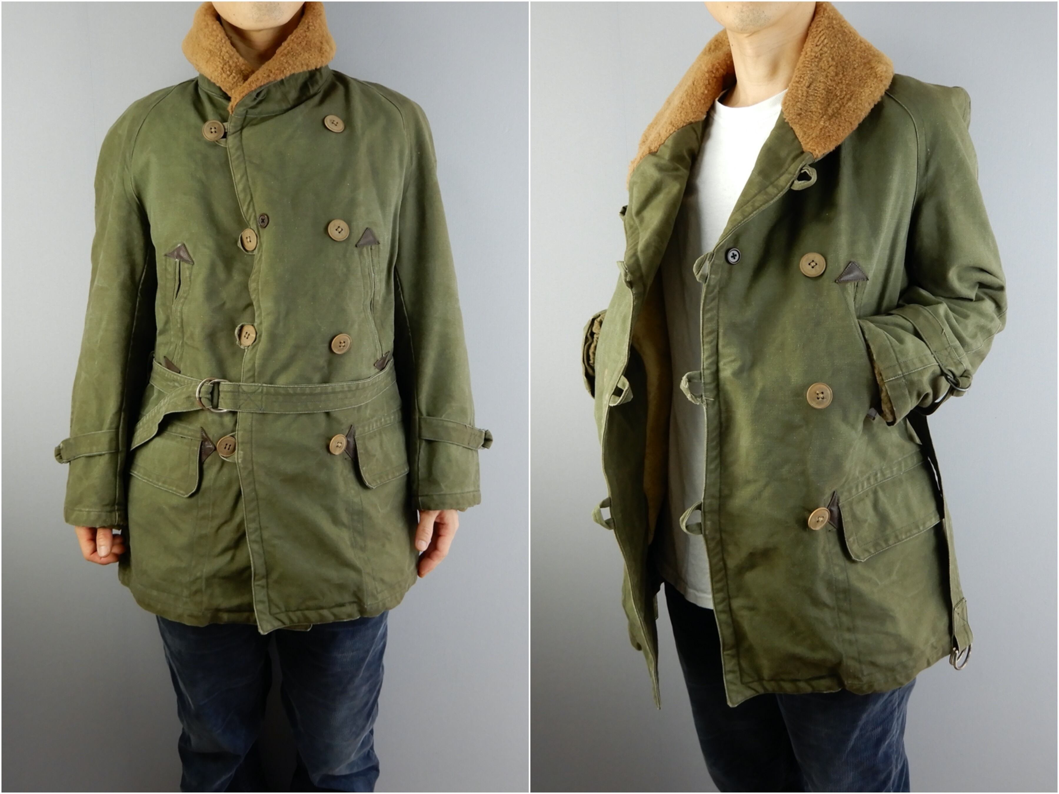 French Army Canadian Mouton Jacket 1930-1940s Size80L | Loki