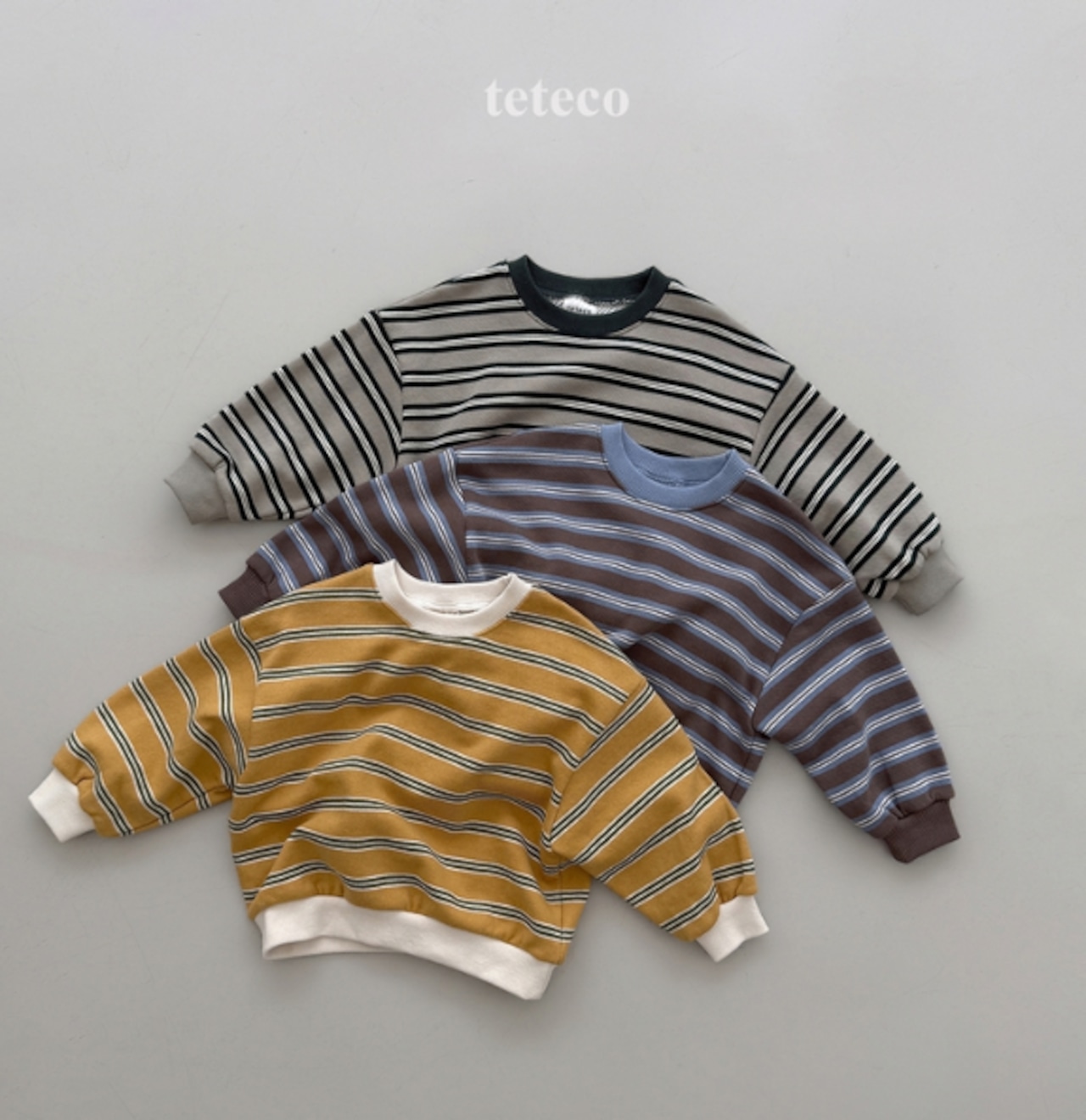 【取寄】teteco オータムストライプMTM|秋服|韓国子供服| 26/AT