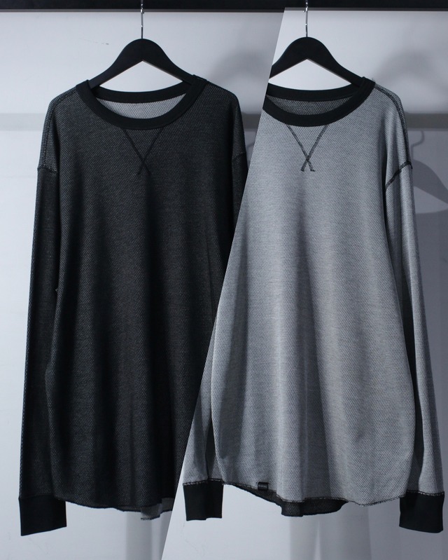 【Caka BLACK】“Reversible” Vintage Loose L/S T-Shirt