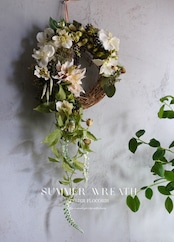 Summer artificial flower wreath (サマー造花リース)