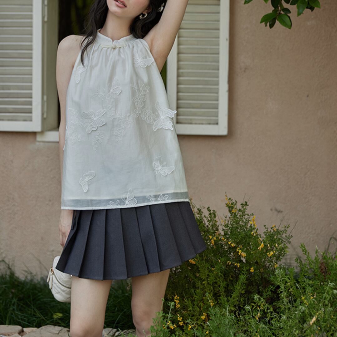 sleeveless off the shoulder halter neck