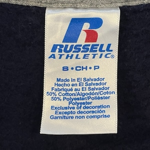 【Russell】NFL Dallas Cowboys ダラス・カウボーイズ アメフト ハーフジップ スウェット プルオーバー 刺繍ロゴ ワンポイントロゴ S US古着