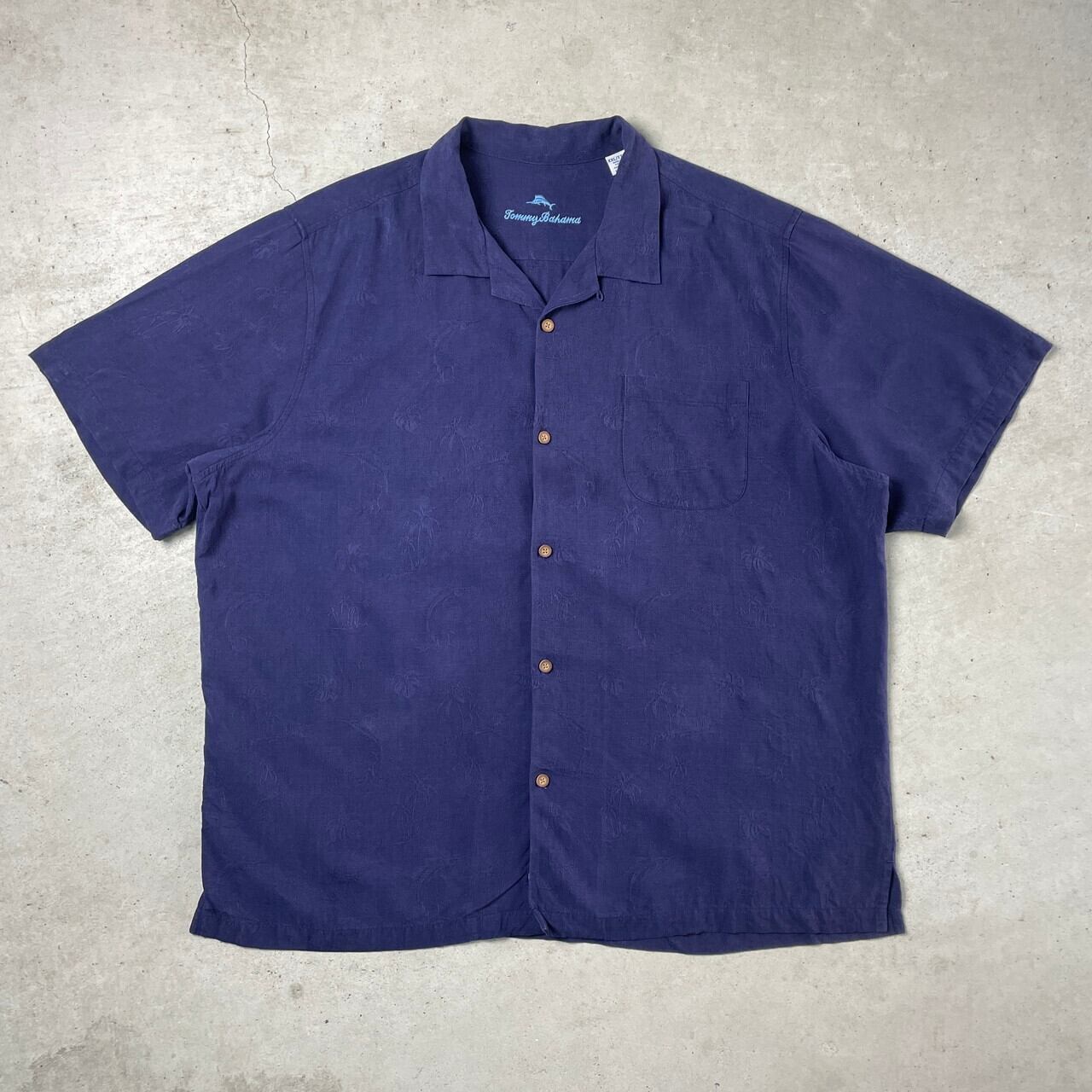 Tommy Bahama トミーバハマ 半袖 シルク 総柄 カジキマグロ 