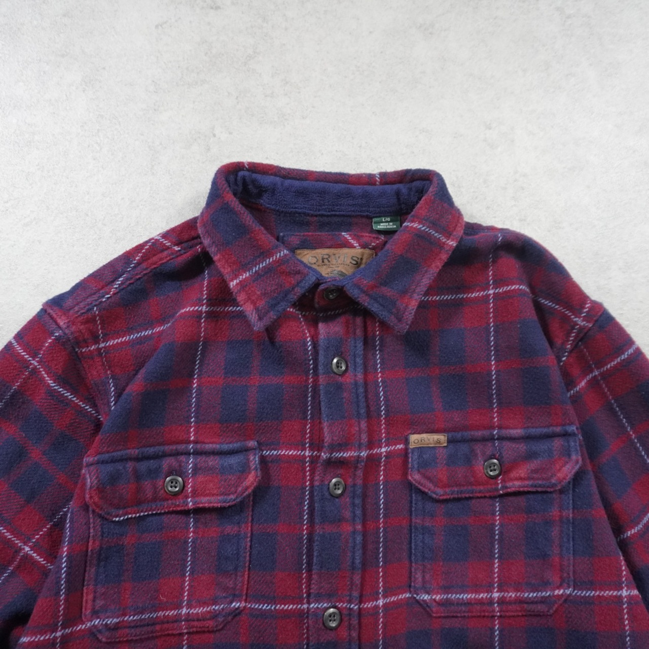 ORVIS heavy flannel shirt L 古着 - 4